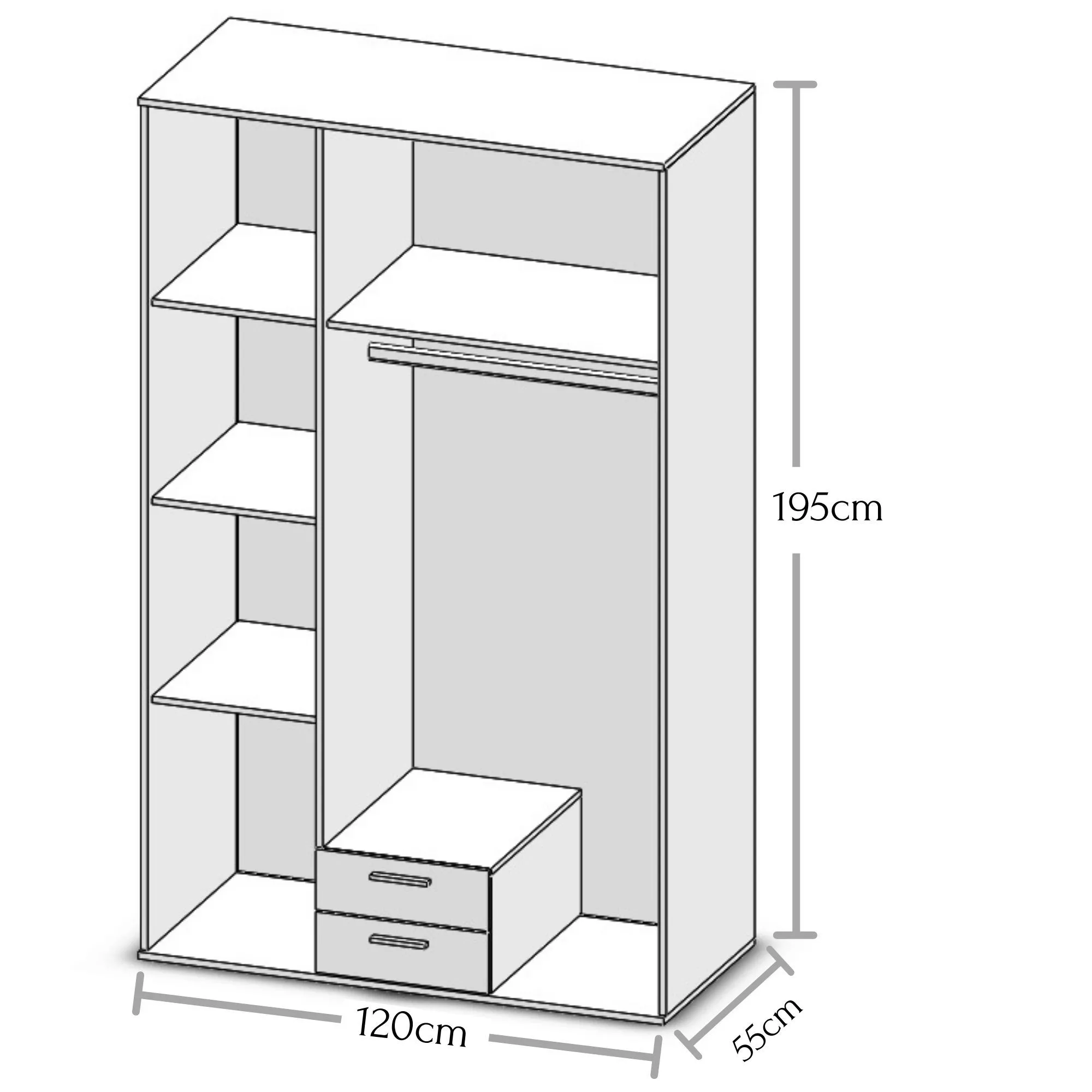 Armoire à portes battantes KITTY