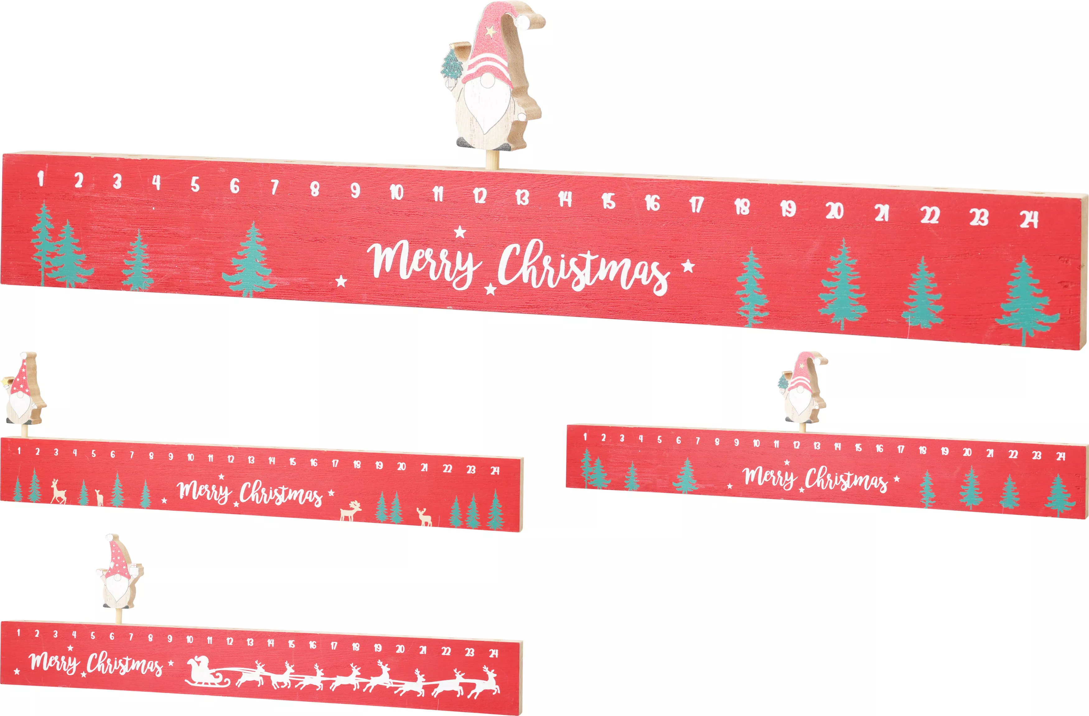 Barre calendrier de l'Avent avec lutin CHRISTMAS