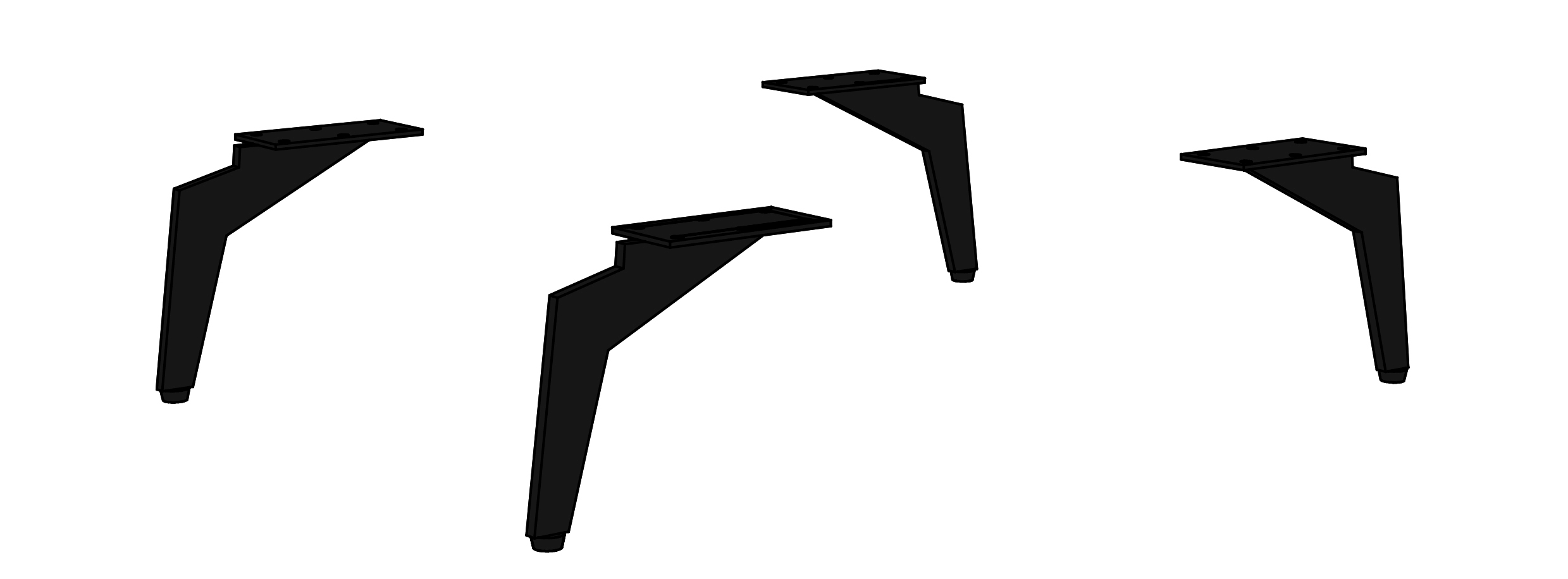 Lot de 4 pieds de meubles IMOLA