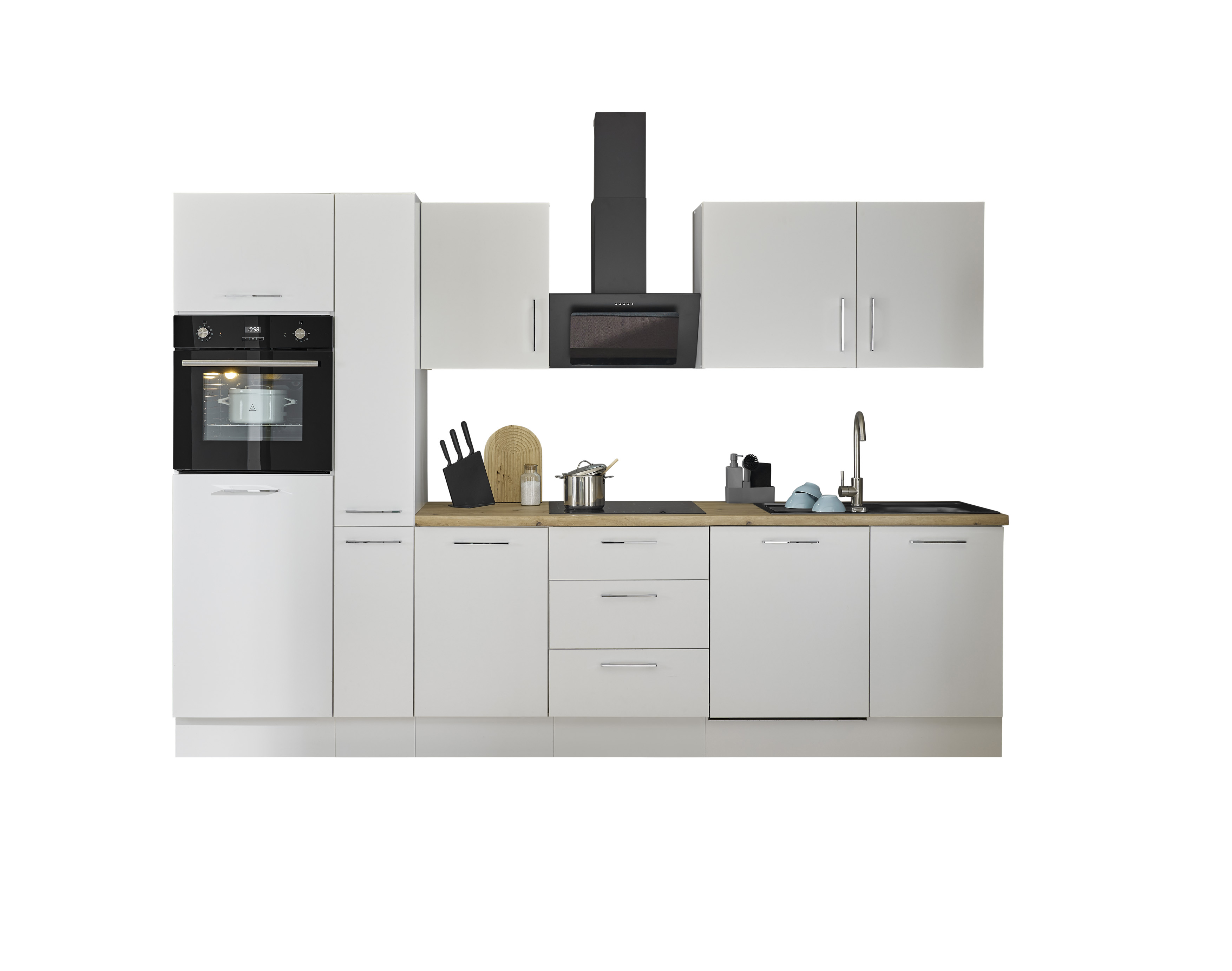 Bloc cuisine avec électroménager CORNWALL (bloc cuisine-four-lave-vaisselle-réfrigérateur-armoire coulissantes) II Bloc cuisine avec électroménager CORNWALL (bloc cuisine-four-lave-vaisselle-réfrigérateur-armoire coulissantes) II