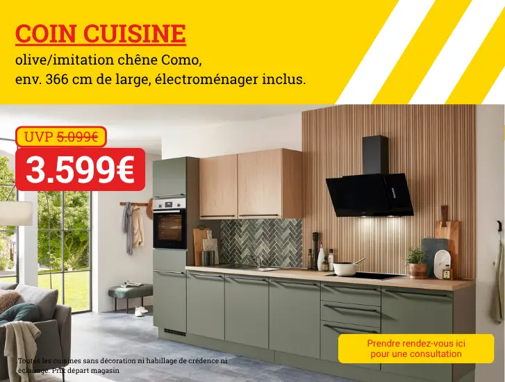 Des cuisines pour les petits malins. Découvrez des cuisines à des prix MEGA. Prenez rendez-vous ici pour un entretien-conseil >