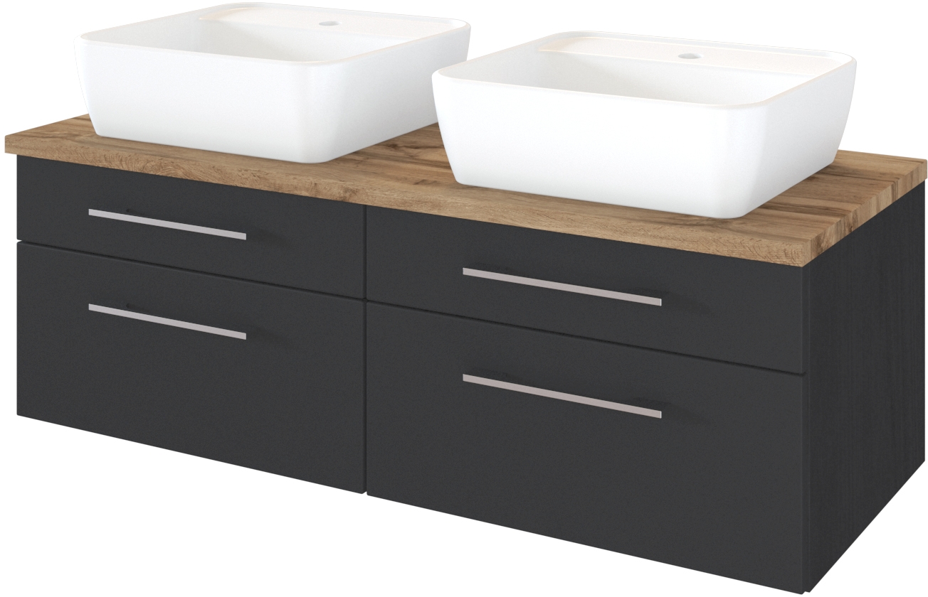 Meuble sous vasque 120 avec vasque à poser DAVOS Meuble sous vasque 120 avec vasque à poser DAVOS