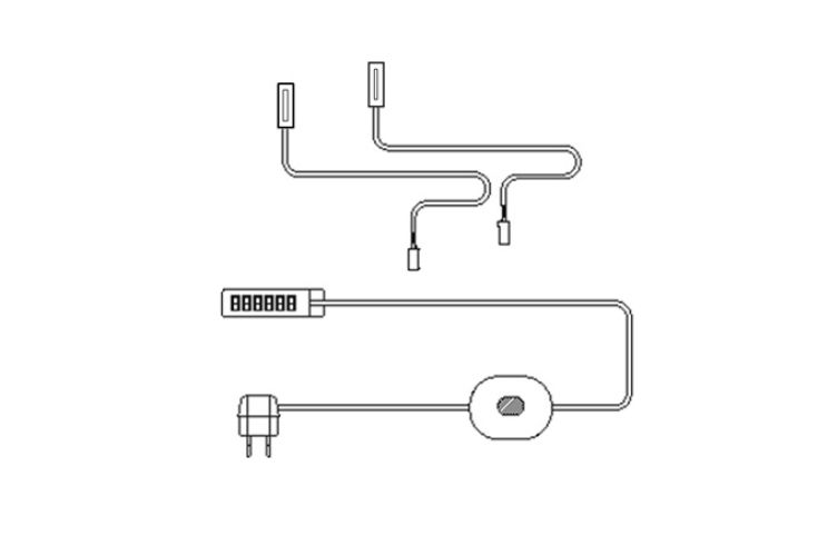 Lot de 2 éclairages LED sous tablette MANGO 1100-768-00