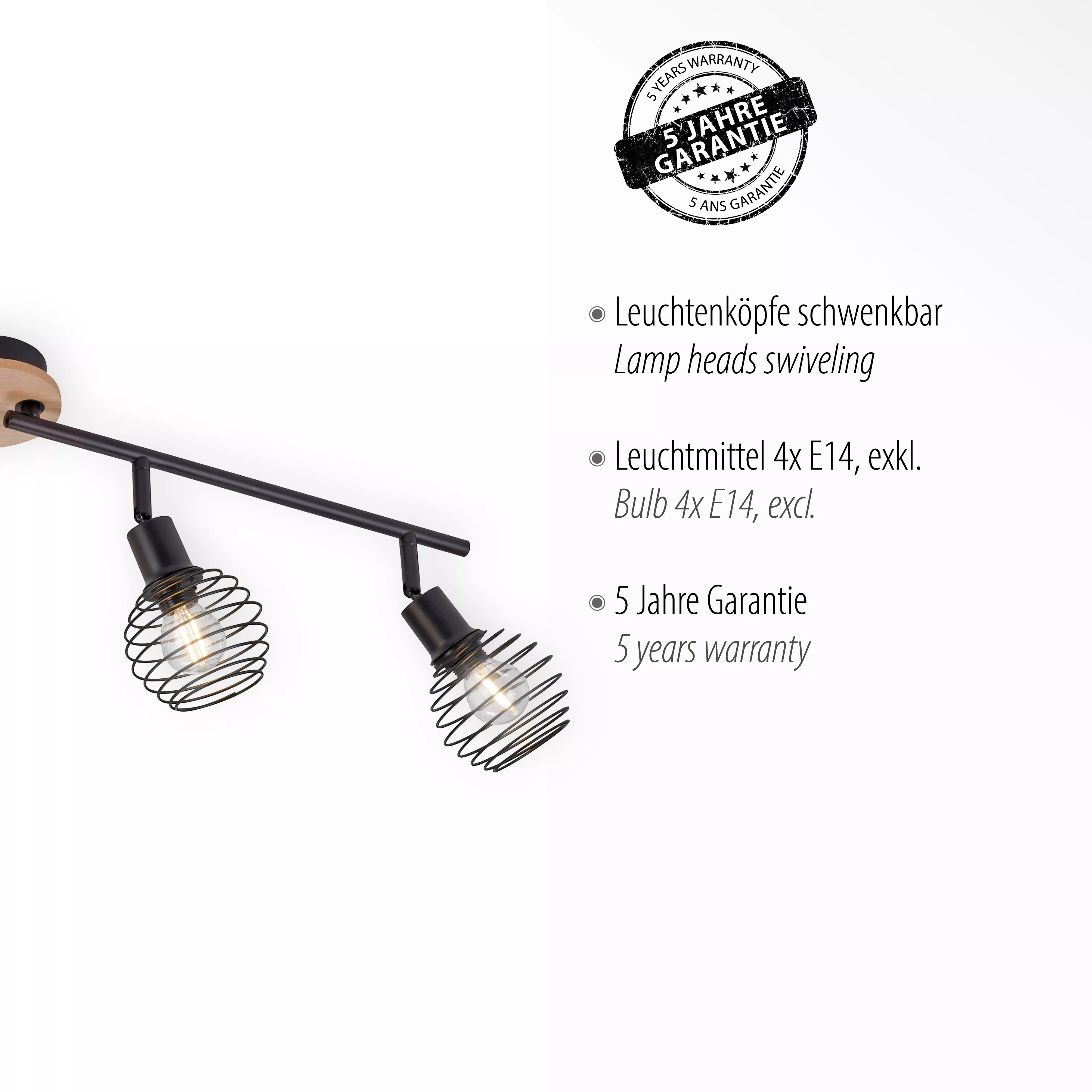 Plafonnier 4 ampoules Eugen
