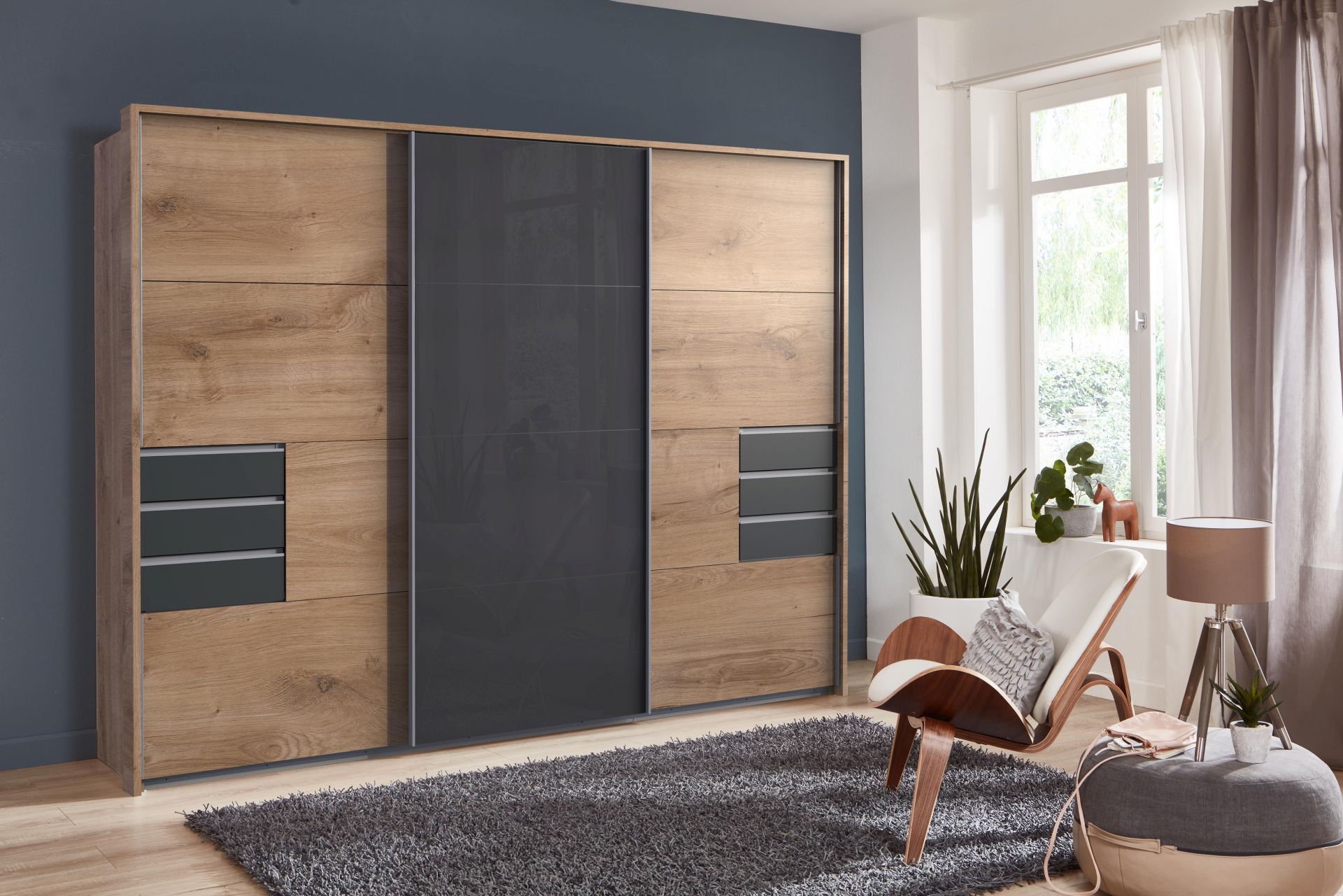 Armoire à portes coulissantes planches de chêne 5039321