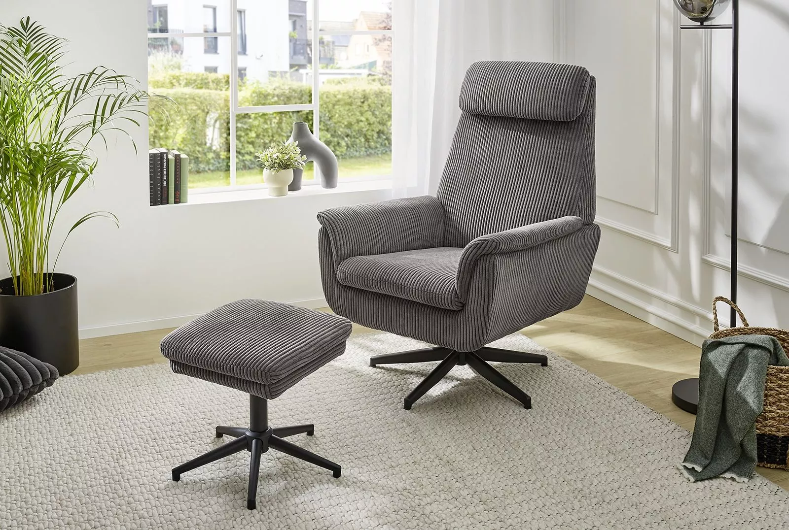 Fauteuil Relax Inclinable Avec Repose-pieds En Velours Microfibre