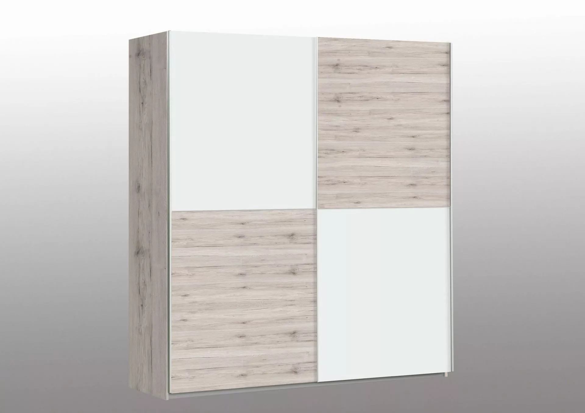 Armoire à portes coulissantes WINNER chêne sable ton blanc 4572690